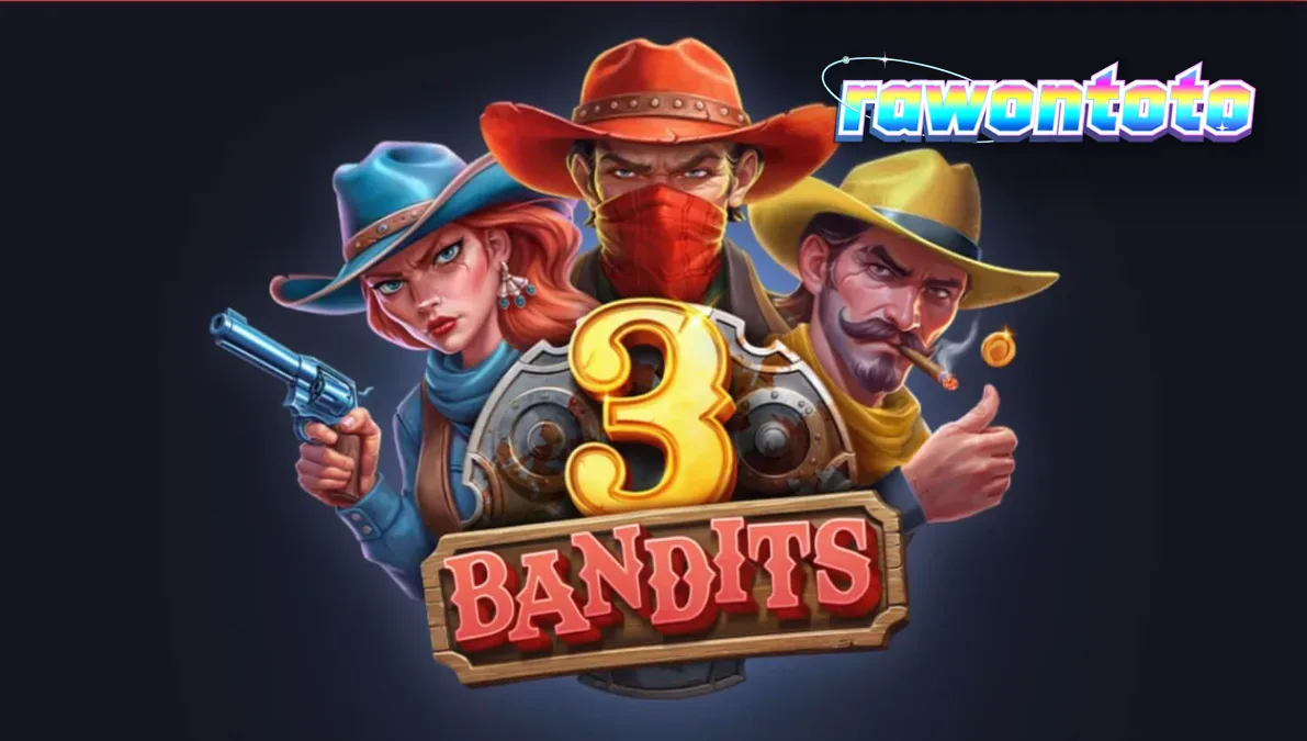 Tampilan visual slot 3 Bandits dengan tema Wild West yang penuh warna
